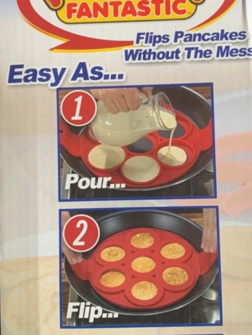 Red Non-Stick Pancake Flipper Mold - Home Dining